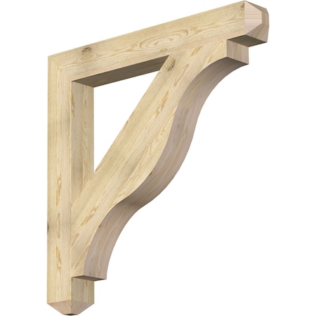 Ekena Millwork Funston Craftsman Rough Sawn Bracket, Douglas Fir, 6"W x 48"D x 48"H BKT06X48X48FST04RDF